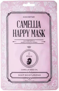 KOCOSTAR Camellia Happy Mask kosteuttava kangasnaamio 1 kpl