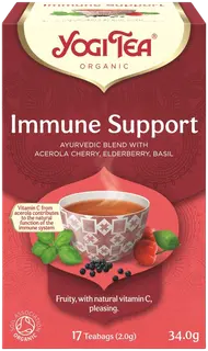 Yogi Tea Immune Support yrtti-hedelmä-maustetee luomu ayurvedinen 17x2g