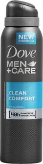 Dove Men+Care Clean Comfort Antiperspirantti Deodorantti Spray Miehille 48 h suoja 150 ml
