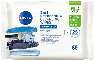 NIVEA 25 kpl Daily Essentials Refreshing Cleansing Wipes puhdistusliinat normaalille iholle