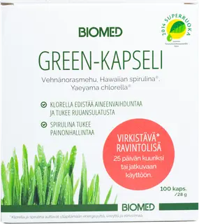 Biomed Green-kapselit koko kehon puhdistuskuuri 100 kaps.
