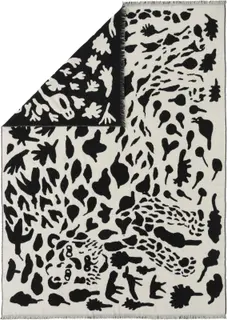 Iittala Oiva Toikka kokoelma Gepardi huopa 180x130cm musta/valkoinen