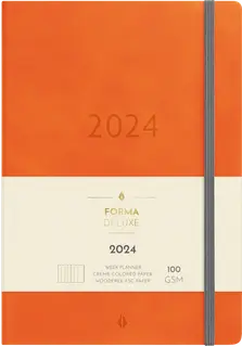 Burde kalenteri 2024 Business Forma Deluxe oranssi