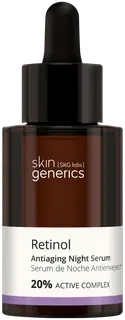 Skin Generics Retinol Anti-Aging Night Serum 20% Active Complex -ihon ikääntymistä hillitsevä seerumi 30ml