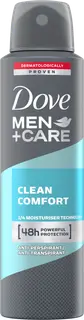 Dove Men+Care Clean Comfort Antiperspirantti Deodorantti Spray Miehille 48 h suoja Kosteuttava 150 ml
