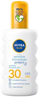 NIVEA SUN 200ml Sensitive Immediate Protect Sun Spray SK30 -aurinkosuojasuihke