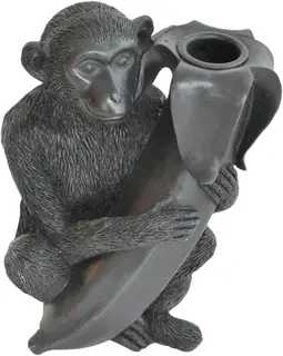 Finnmari Antiikkikynttilänjalka apina musta