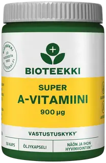 Bioteekki Super A-vitamiini ravintolisä 50 kaps.