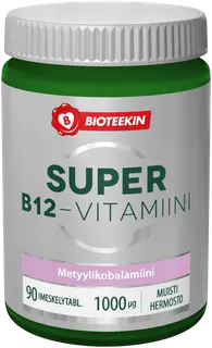 Bioteekin Super B12-vitamiini sisältävä ravintolisä 90 tabl.