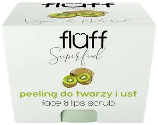 Fluff Face & Lips Scrub Kiwi kuorintavoide kasvoille ja huulille 80 g