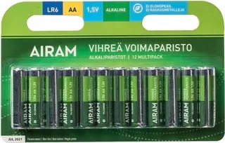 Vihreä voima paristo LR6 AA 12/kortti