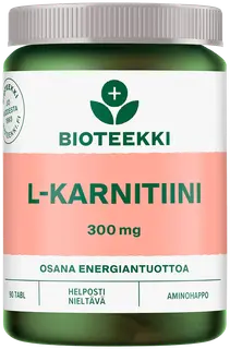 Bioteekki L-Karnitiini 300 mg 90 tabl./ 62 g