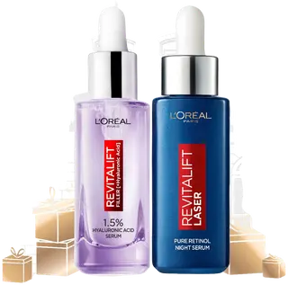 L'Oréal Paris Power Couple lahjapakkaus - seerumi 30 ml ja yöseerumi 30 ml