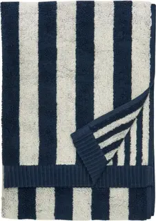 Marimekko Kaksi raitaa käsipyyhe 50x70 hiekka-tumman sininen