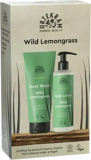 Urtekram Luomu Wild Lemongrass Lahjapakkaus vartalovoide 245ml + body wash 200ml