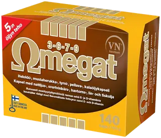 Omegat 3-6-7-9 140 kaps Via Naturale