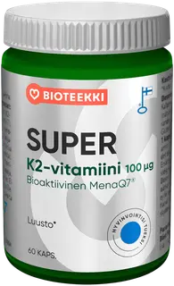 Bioteekki Super K2-vitamiini ravintolisä 60 kaps.