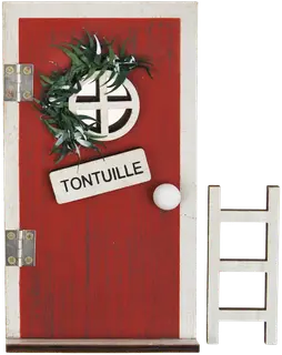 Weiste Tonttuovi tontuille 9,5x17cm punainen tikapuut