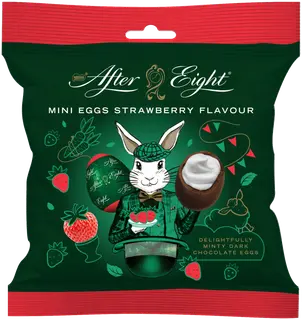 After Eight 90g Mansikanmakuista tummaa suklaata minttutäytteellä