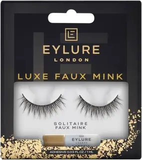 Eylure Luxe Faux Mink Solitaire -irtoripset ja liima