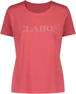 Claire Alanis luomu puuvilla logo t-paita