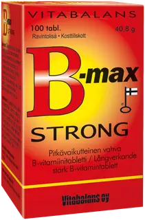 B-max Strong 100 kpl pitkävaikutteinen vahva b-vitamiinivalmiste, Vitabalans