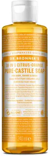Dr Bronner's Pure Castile liquid soap Citrus-Orange nestemäinen Kastilian saippua sitrus-appelsiini 240 ml