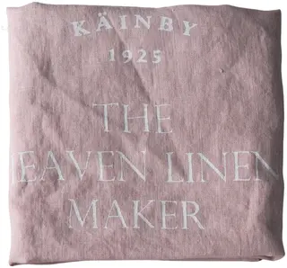 Käinby1925 Heaven Linen tyynyliina 50x60cm logolla utuinen roosa