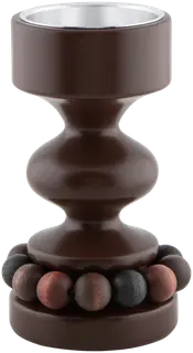 Aarikka Prinssi-kynttilänjalka 12,5 cm tummanruskea