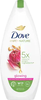 Dove Care By Nature Glowing Suihkusaippua  lootuskukkauutteen ja riisiveden tuoksu   225 ml