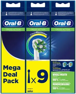 Oral-B CrossAction Clean Maximiser teknologialla 3+3+3kpl vaihtoharja