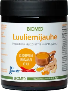 Biomed maustettu poron luuliemijauhe kurkumiini-inkivääri-chili 40 g
