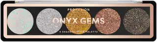 Profusion Cosmetics viiden sävyn glitterpaletti Onyx Gems