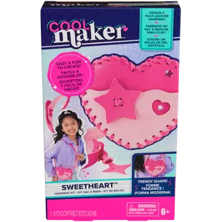 Roosa südame käekoti komplekt