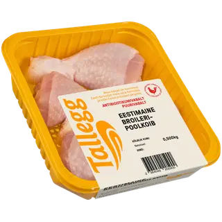 Tallegg Broileri Poolkoivad 1 Kg Jahutatud