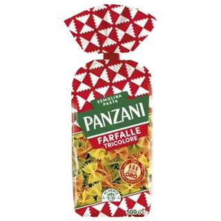 Panzani Farfalle 3-värvilised makaronid 500g