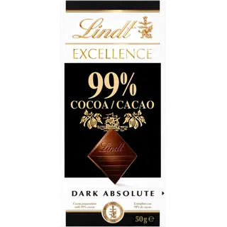 Lindt Excellence Dark 99% kakaosisaldusega tume šokolaad 50 g