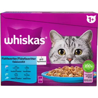 Whiskas 1+ kassitoiduvalik kalaga tarretises 12x85g