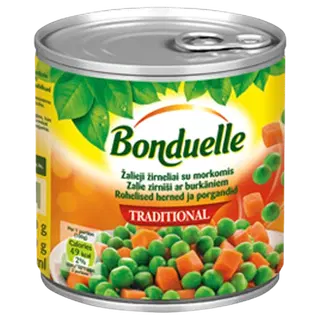Bonduelle herne ja porgandi kuubikud 400/240 g
