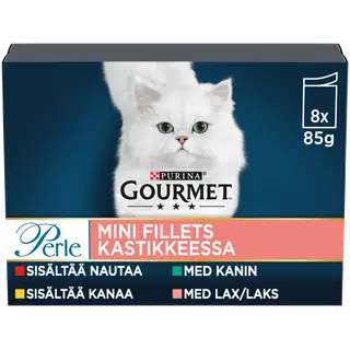 Gourmet täissööt kassidele, neli erinevat valikut 8 × 85 g