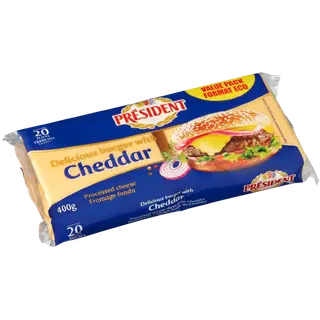 President burger Cheddar sulajuustuviilud, 400 g