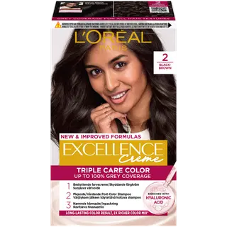 Juuksevärv Loreal Excellence Creme 2 Black Brown