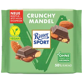 Ritter Sport krõbeda mandli šokolaaditahvel, vegan 100g
