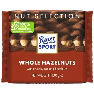 Täispähkli šokolaad, RITTER SPORT, 100 g