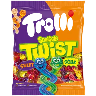 Trolli Squiggle Twist Kummikommid 175G