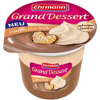 Ehrmann Grand Dessert vahvli- ja sarapuupähklimaitseline magustoit, 190 g