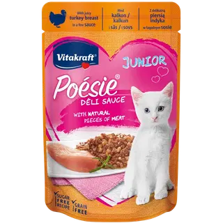 Poésie Délice Junior täissööt kassidele kalkunilihaga kastmes 85g