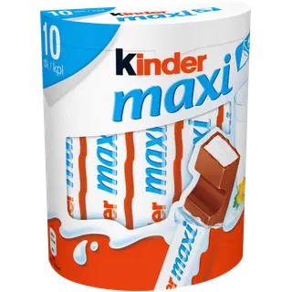 Kinder Maxi šokolaadibatoonid 10-pakk 21g