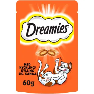 Suupiste kassidele DREAMIES kanalih.60g