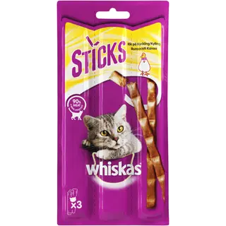 Whiskas närimispulgad täiskasvanud kassidele kanalihaga 3 x 6 g